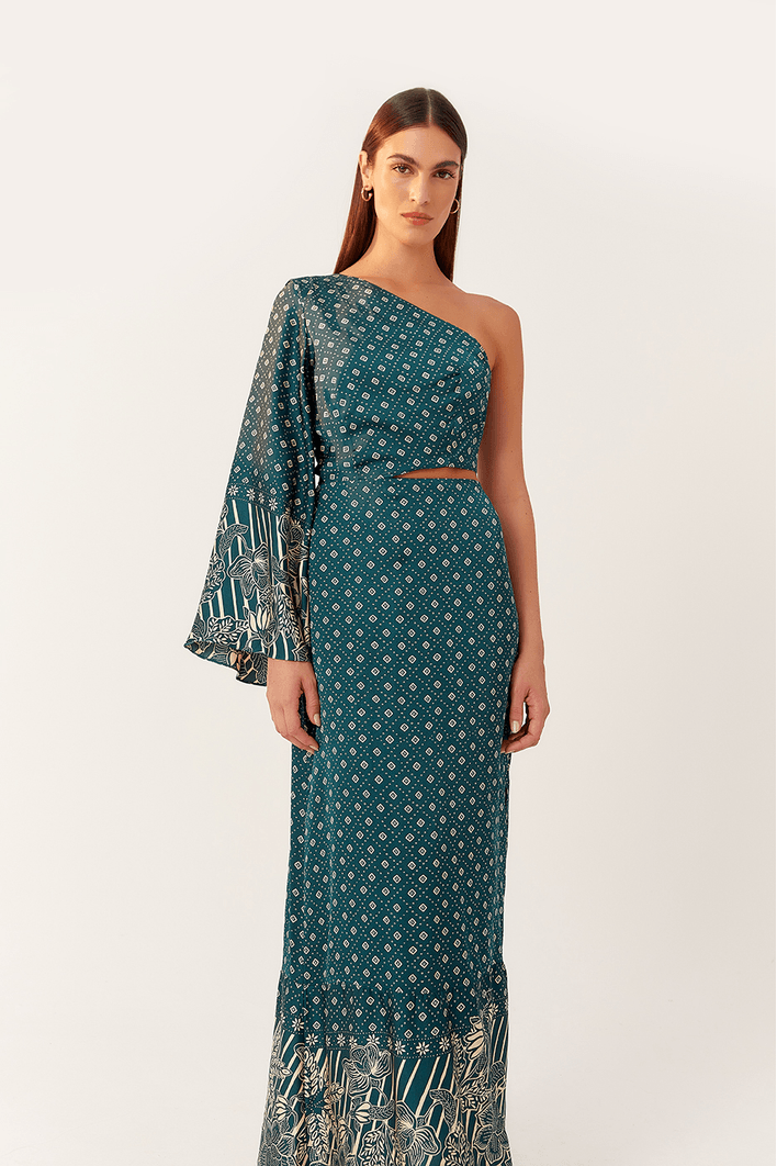 Vestido Longo Estampa Batik