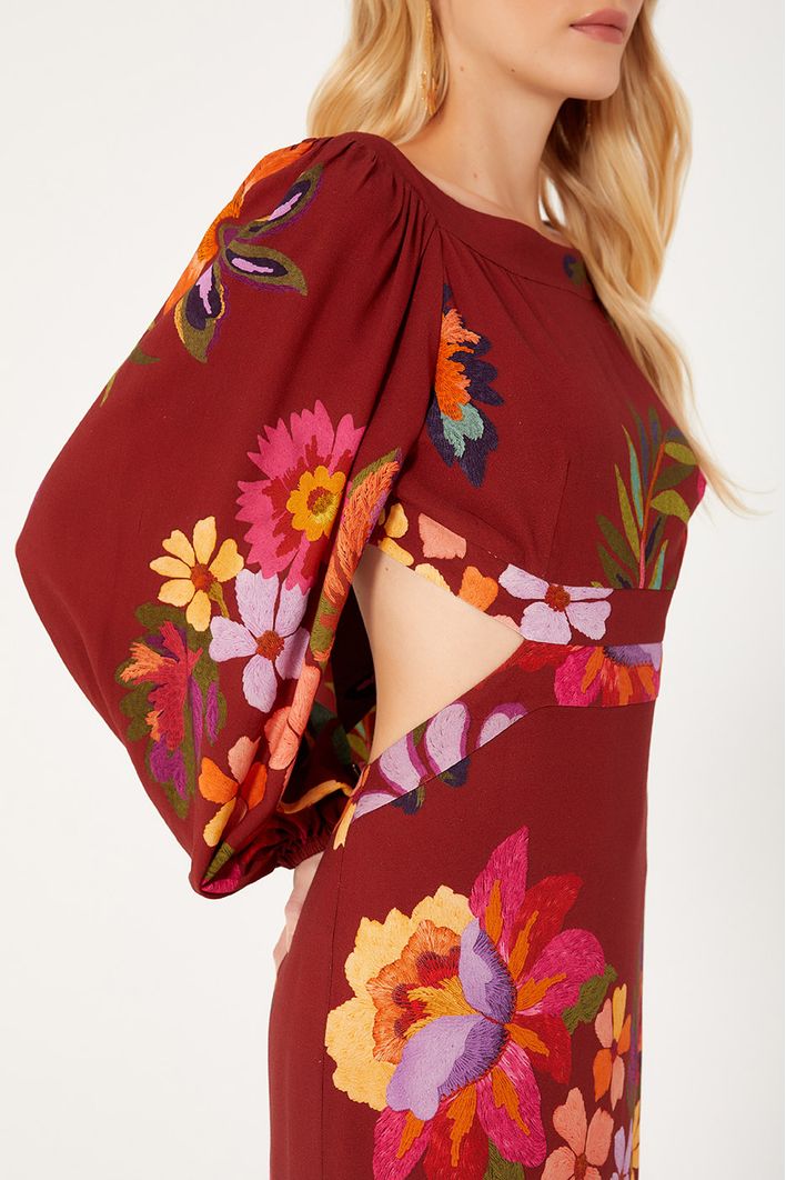 Vestido Longo Estampa Lembrança