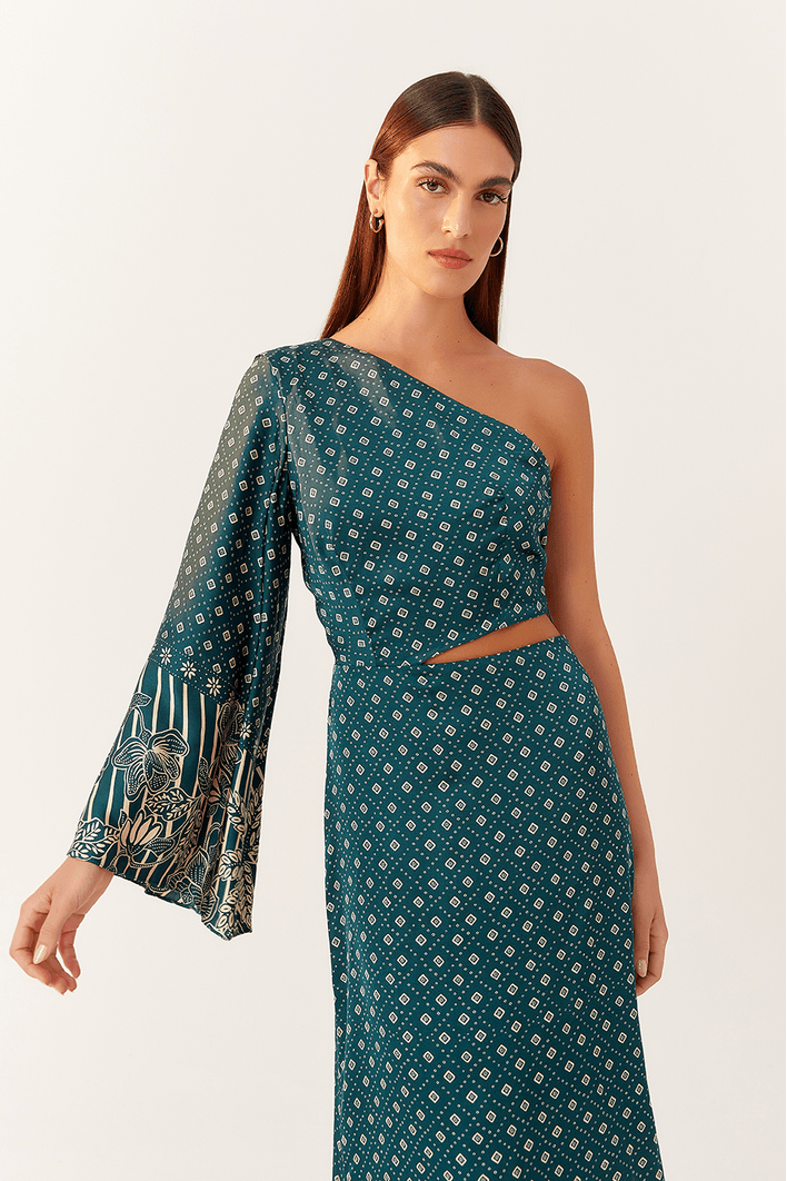 Vestido Longo Estampa Batik