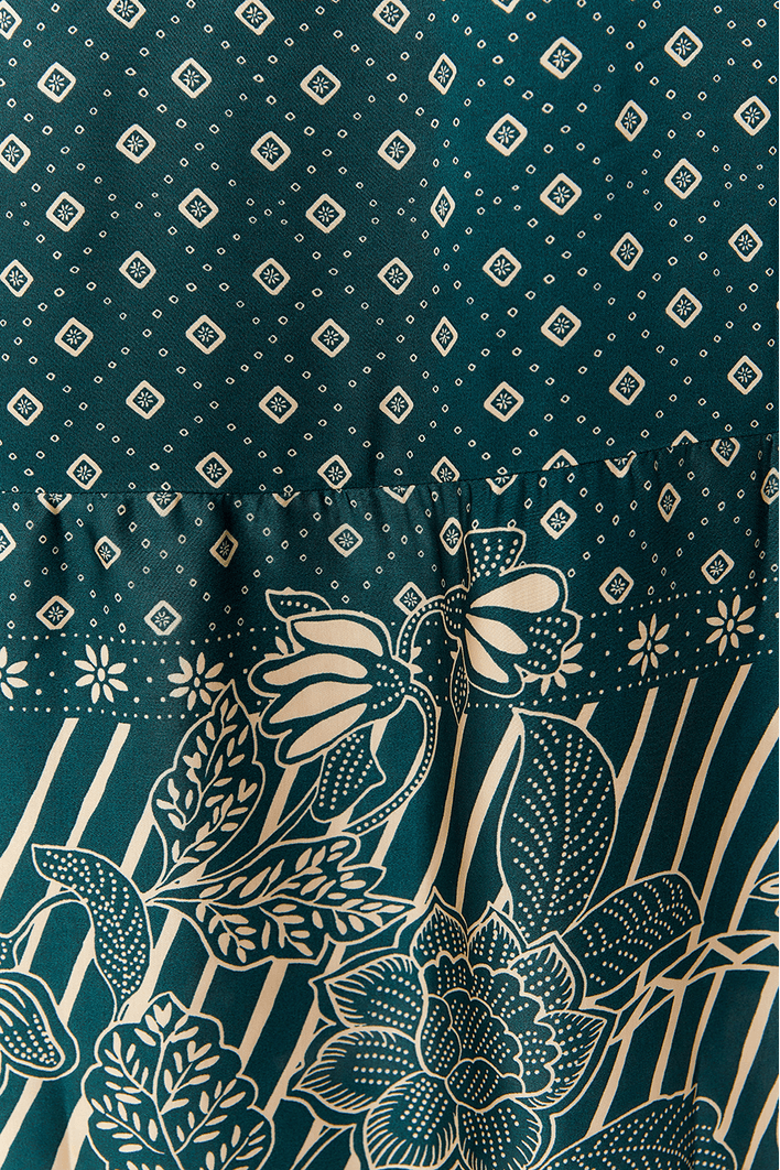 Vestido Longo Estampa Batik