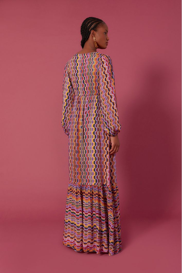 Vestido Longo Estampa Domingo