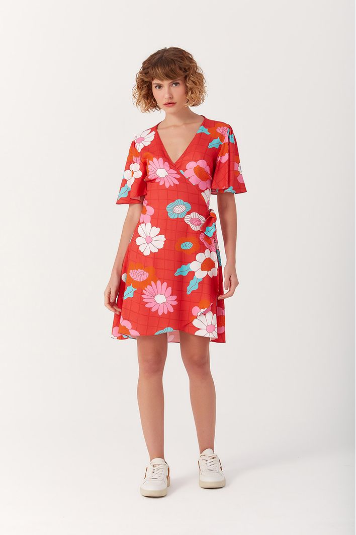 Vestido Curto Estampa Florinda
