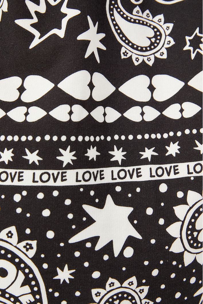 Vestido Moletom Estampa Paisley Love