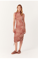 Vestido Franzido Estampa Pulsar