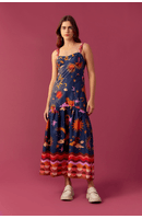 Vestido Cropped Estampa Viajantes