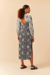Vestido Cropped Estampa Selos