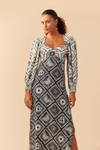 Vestido Cropped Estampa Selos