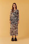 Vestido Cropped Tule Estampa Love Core
