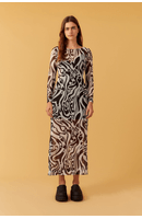 Vestido Cropped Tule Estampa Love Core