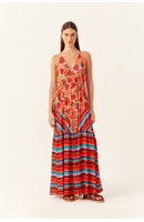 Vestido Longo Lurex Estampa Mantra Mix