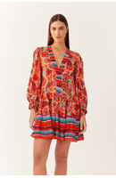 Vestido Lurex Estampa Mantra Mix