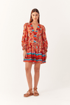 Vestido Lurex Estampa Mantra Mix