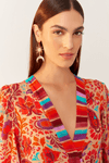 Vestido Lurex Estampa Mantra Mix