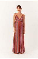 Vestido Longo Lurex Nó Estampa Nostalgia