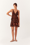 Vestido Lurex Amarração Estampa Balai
