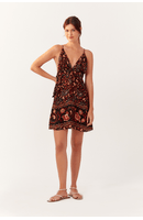 Vestido Lurex Amarração Estampa Balai