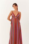 Vestido Longo Lurex Nó Estampa Nostalgia