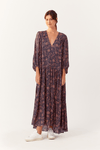 Vestido Midi Mangão Estampa Recanto