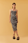 Vestido Franzido Tule Estampa Love Core
