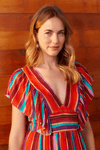 Vestido Cropped Lurex Estampa Magia