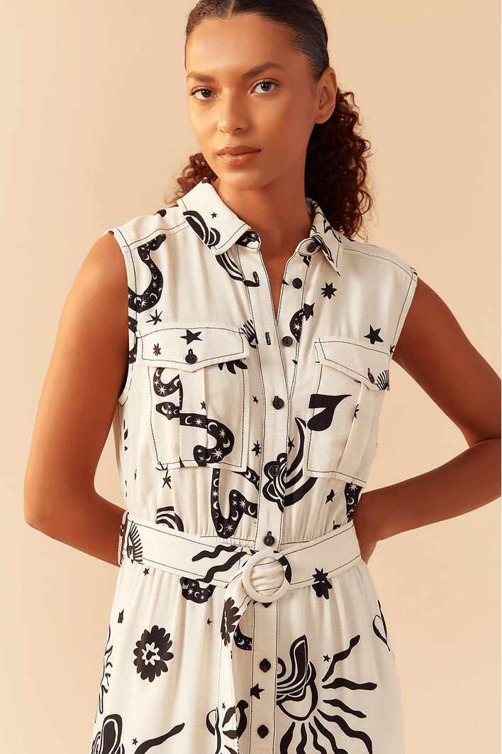 Vestido Longo Estampa Sonhos