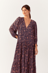 Vestido Midi Mangão Estampa Recanto