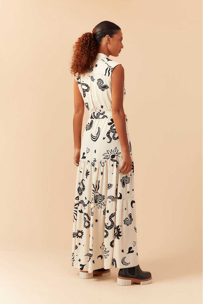 Vestido Longo Estampa Sonhos