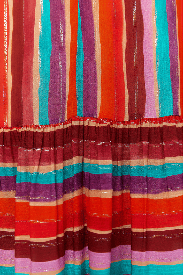 Vestido Cropped Lurex Estampa Magia