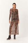Vestido Tule Estampa Lenda