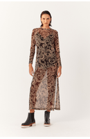 Vestido Tule Estampa Lenda