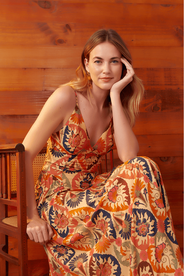 Vestido Cropped Estampa Nômade