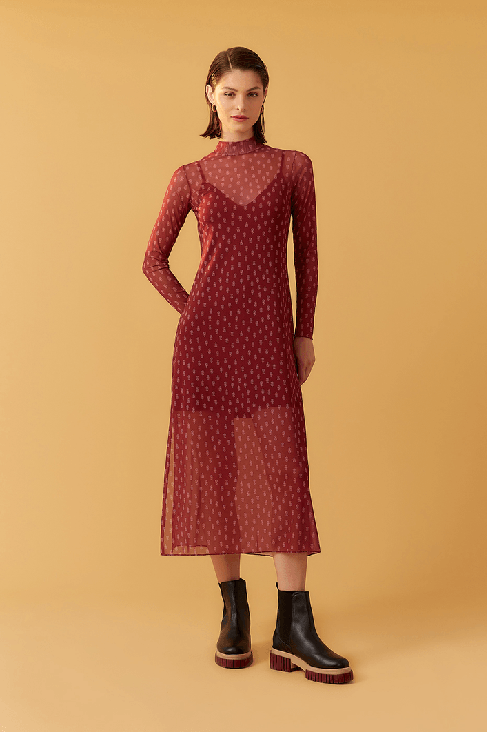Vestido Tule Estampa Zuma
