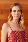 Vestido Cropped Fenda Estampa Caminho
