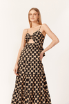 Vestido Cropped Tricoline Estampa Geo