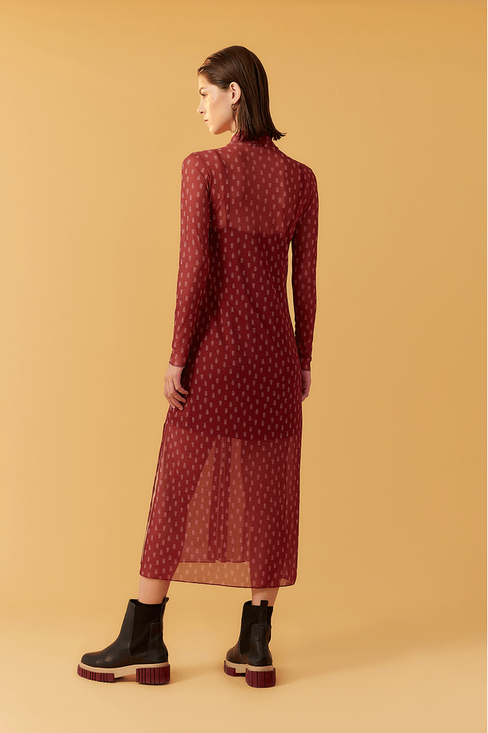 Vestido Tule Estampa Zuma