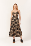 Vestido Cropped Tricoline Estampa Geo