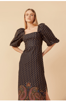 Vestido Cropped Tricoline Estampa Luares