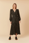 Vestido Cropped Lurex Estampa Anoitecer