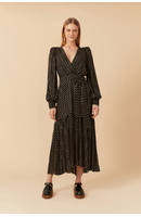 Vestido Cropped Lurex Estampa Anoitecer