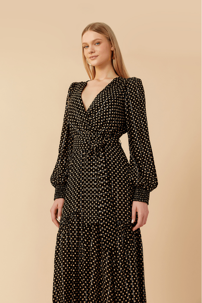 Vestido Cropped Lurex Estampa Anoitecer