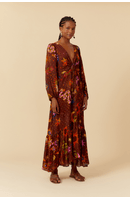 Vestido Cropped Lurex Estampa Fantástica