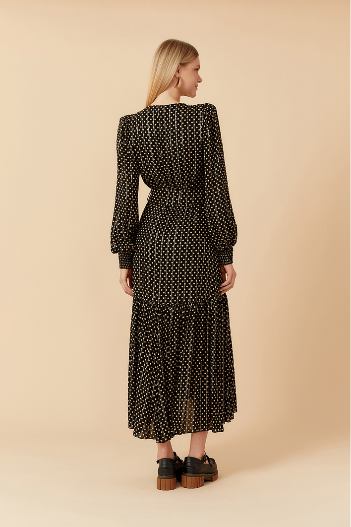 Vestido Cropped Lurex Estampa Anoitecer