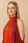 Vestido Longo Lurex Estampa Nubis