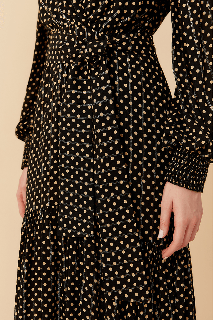 Vestido Cropped Lurex Estampa Anoitecer