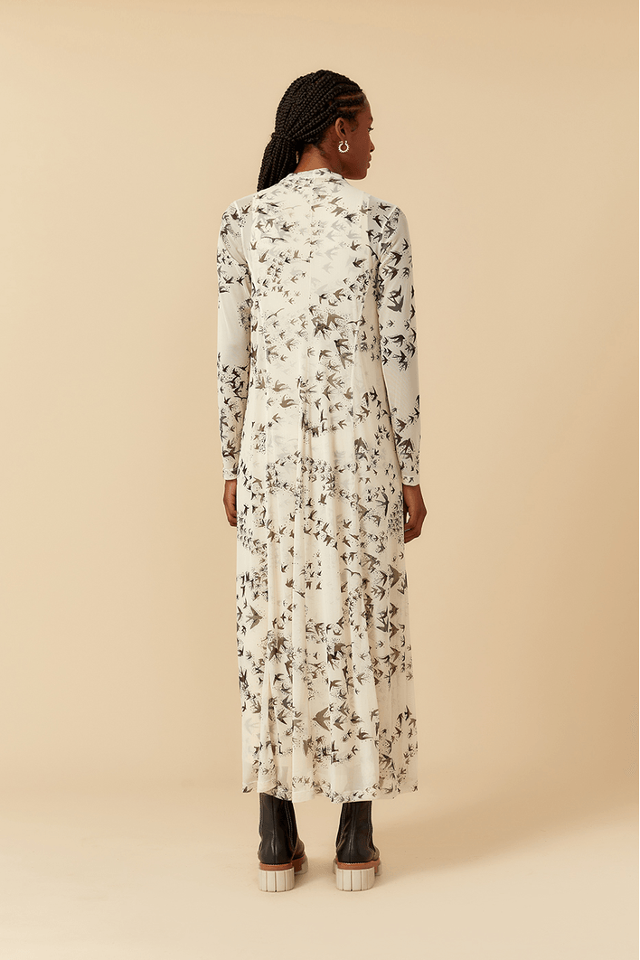 Vestido Tule Estampa Revoada