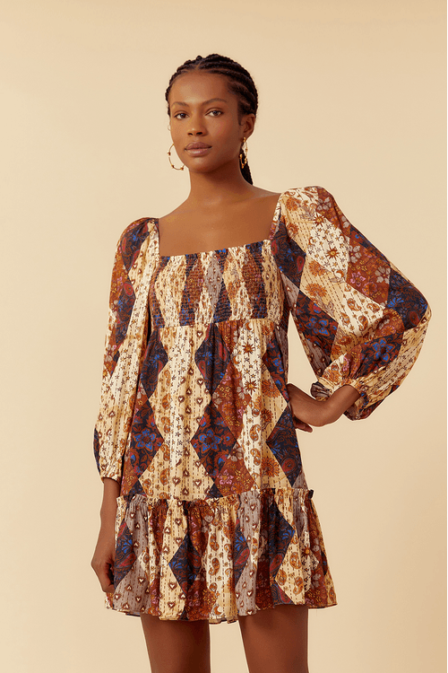 Vestido Lastex Estampa Memórias