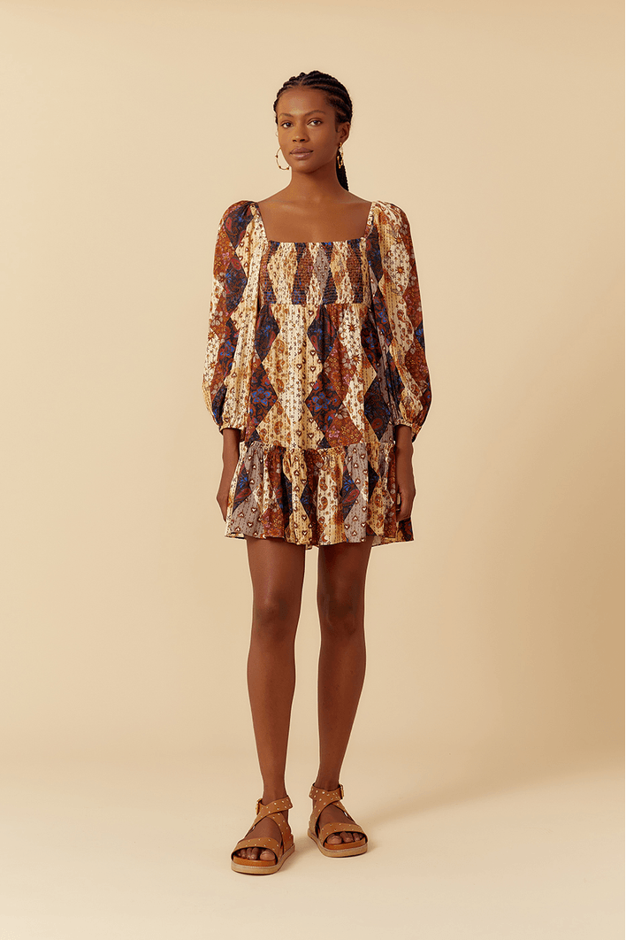 Vestido Lastex Estampa Memórias