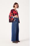 Blusa Manga Ampla Estampa Happy