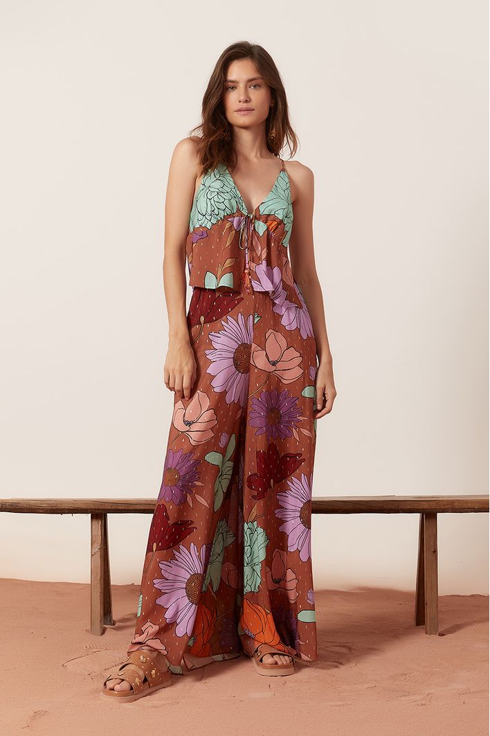 Blusa Estampa Jardim Secreto