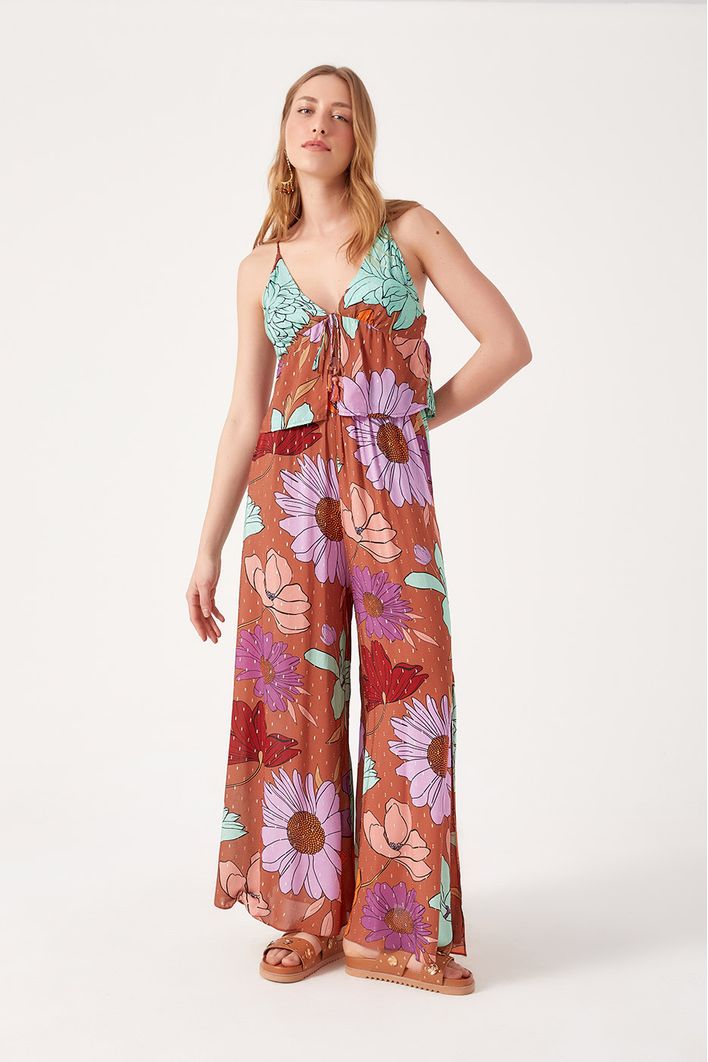 Blusa Estampa Jardim Secreto